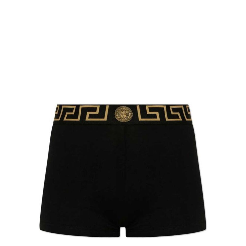 Versace Women High-Waisted Boxers With Greek Print